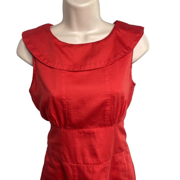 Tulle Womens Sleeveless Red a Line Dress Size Small  u - Picture 2 of 9
